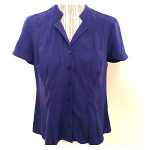 NWT Dana Buchman purple career  blouse small